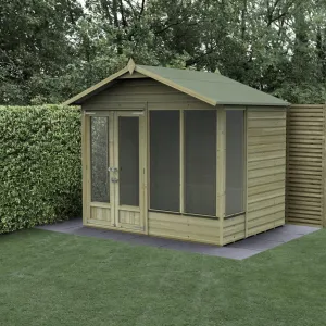 Forest Garden Beckwood Pent Summerhouse 6x4 with Double Door and 5 Windows