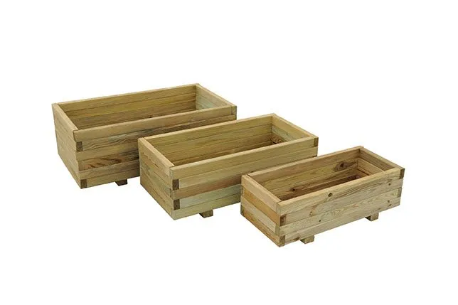 Forest Garden Durham Rectangular Planter 3-Pack