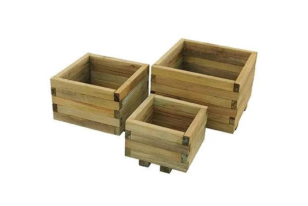 Forest Garden Kendal Square Planter Set of 3