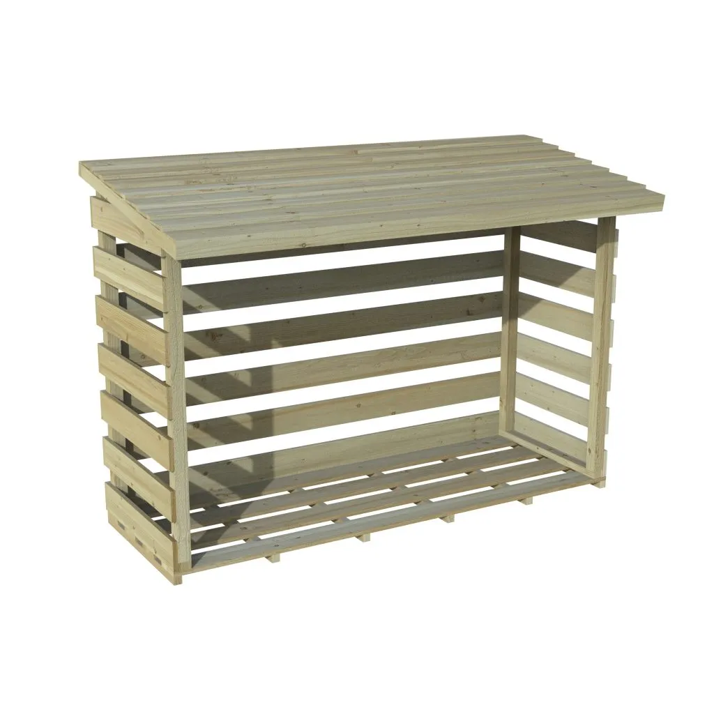 Forest Garden Large Pent Log Store