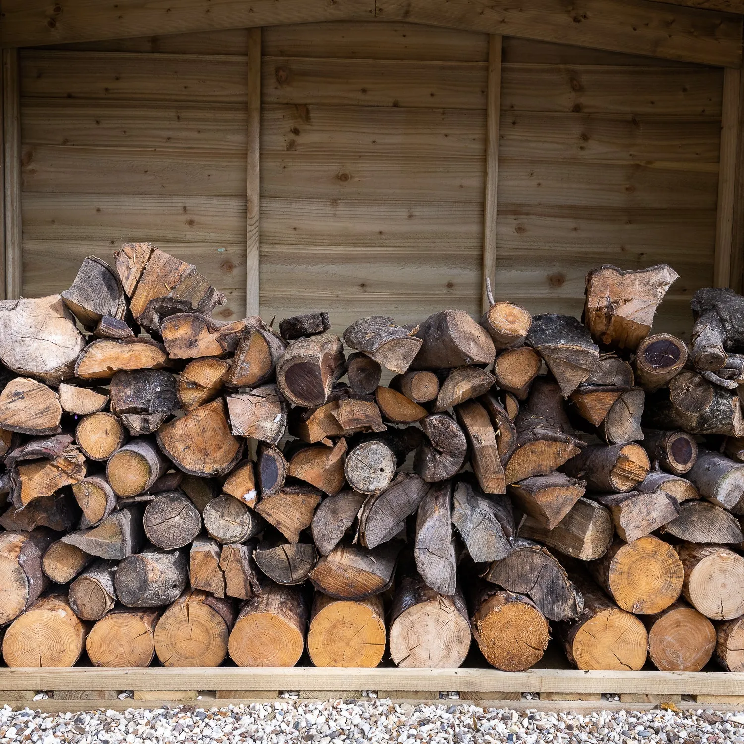 Forest Garden Overlap Presssure Treated Apex Log Store