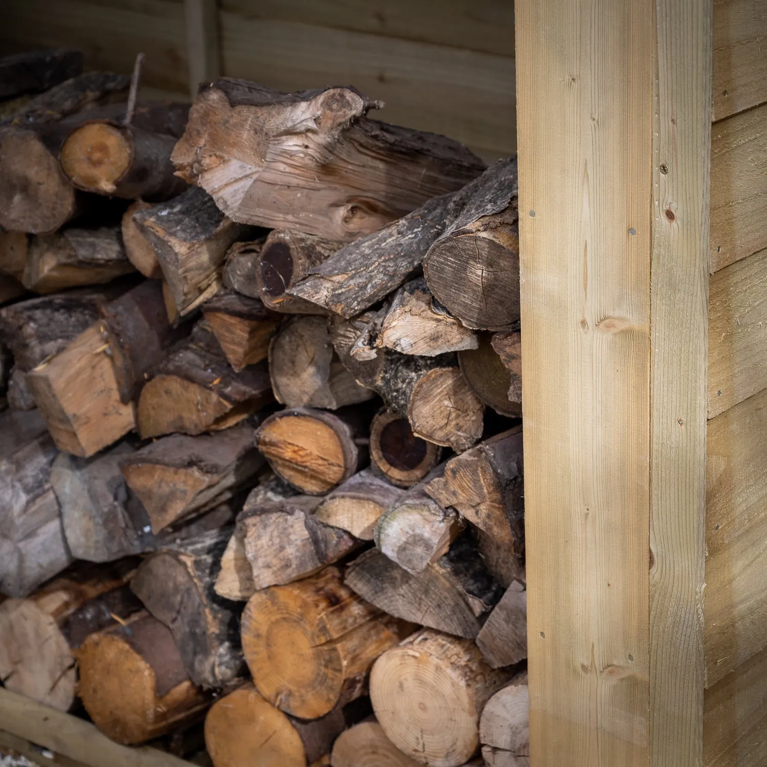 Forest Garden Overlap Presssure Treated Apex Log Store