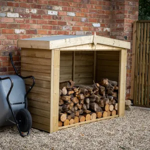 Forest Garden Overlap Presssure Treated Apex Log Store