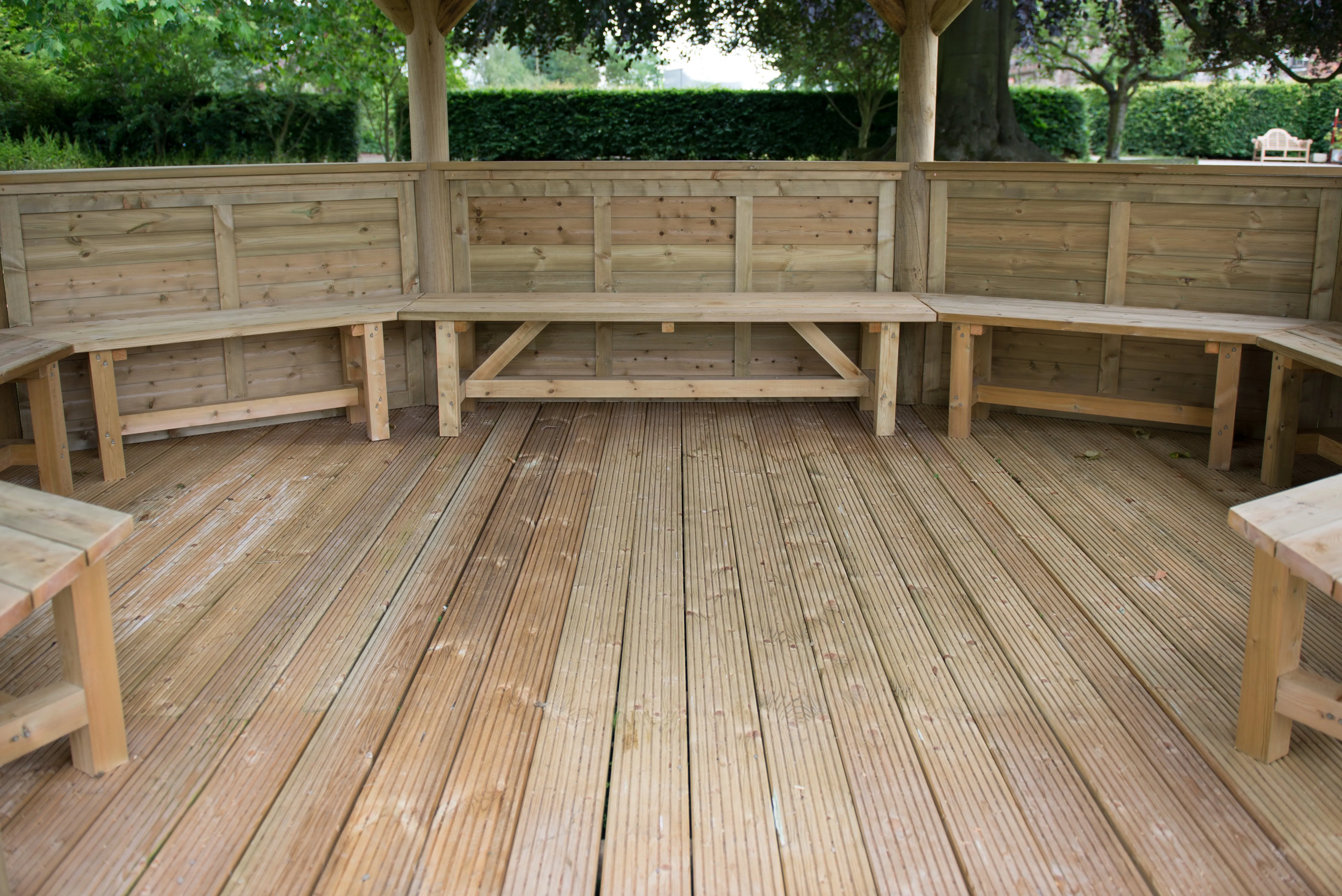 Forest Garden Premium Oval Wooden Gazebo With Timber Roof