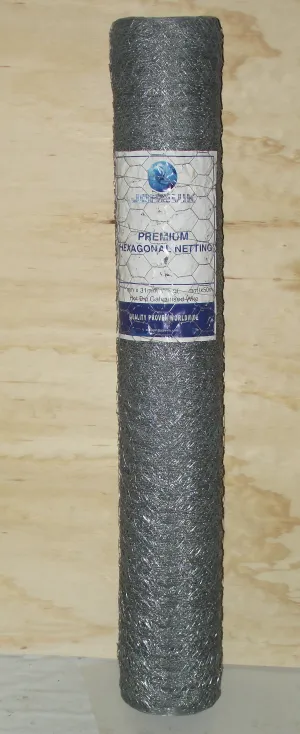 Galvanised Wire Netting 600mm x 50mm 19g 10m