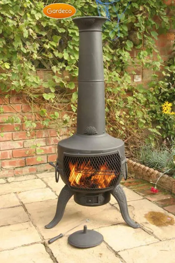 Gardeco Large Tia Chimenea with BBQ Grill