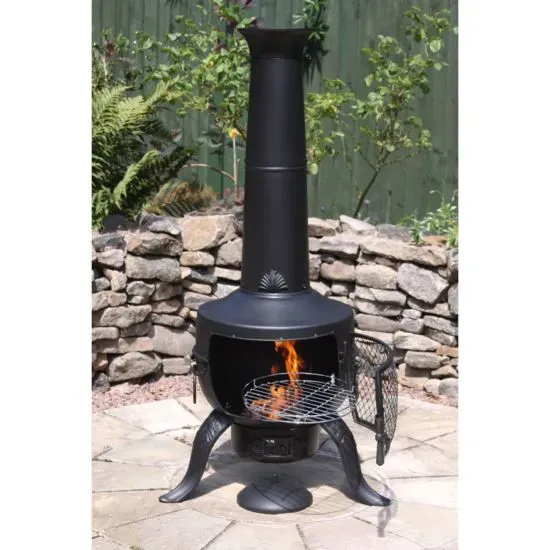 Gardeco Large Tia Chimenea with BBQ Grill