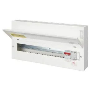 Hager VML118SODRK 18 Way 100A Metal CU Round KO   SPD