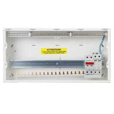 Hager VML118SODRK 18 Way 100A Metal CU Round KO   SPD