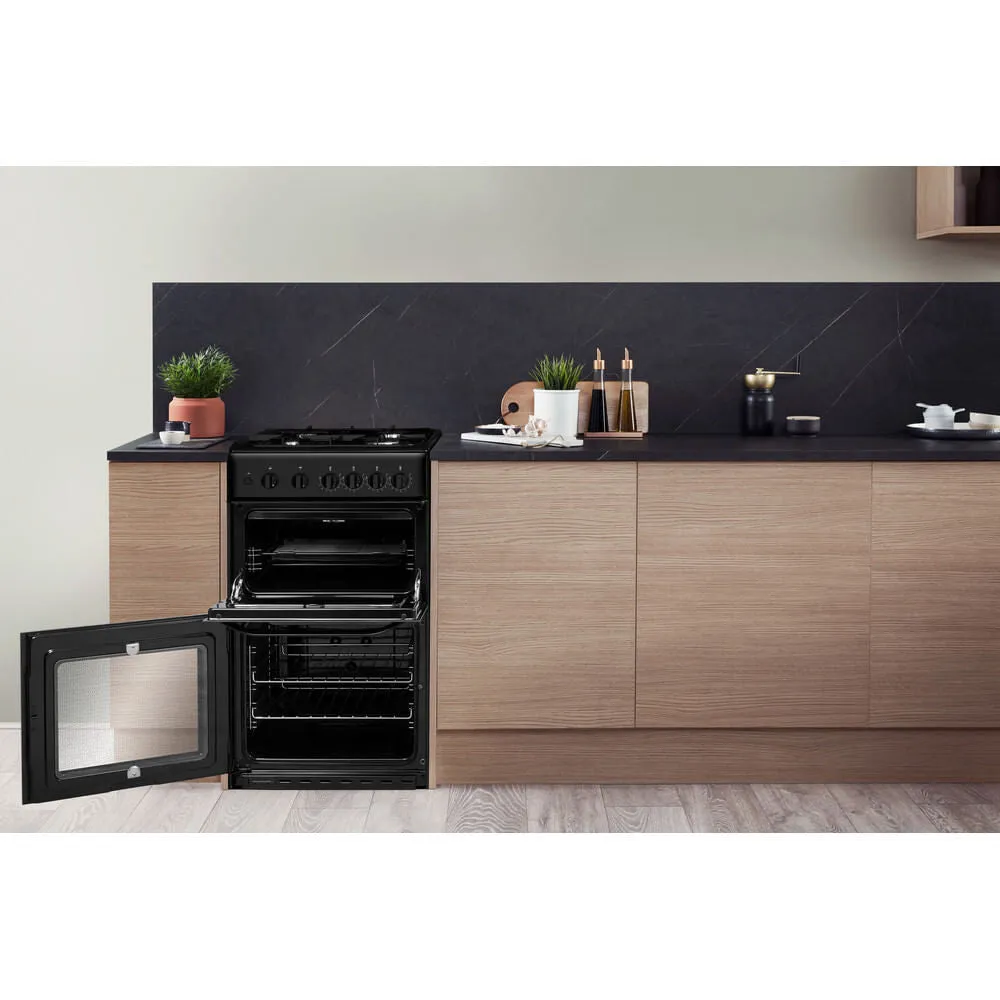 Hotpoint HD5G00KCB Freestanding Gas Cooker - Black