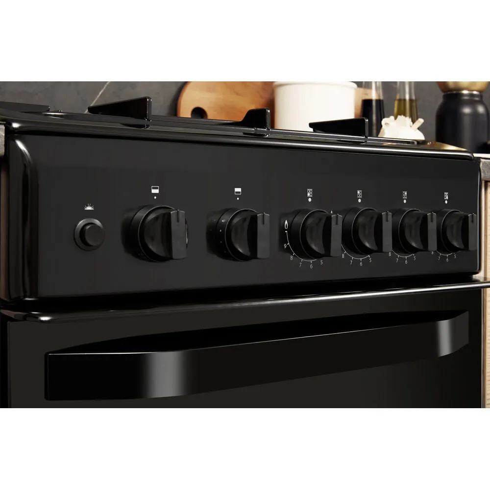 Hotpoint HD5G00KCB Freestanding Gas Cooker - Black