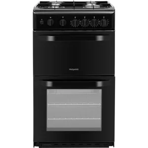 Hotpoint HD5G00KCB Freestanding Gas Cooker - Black