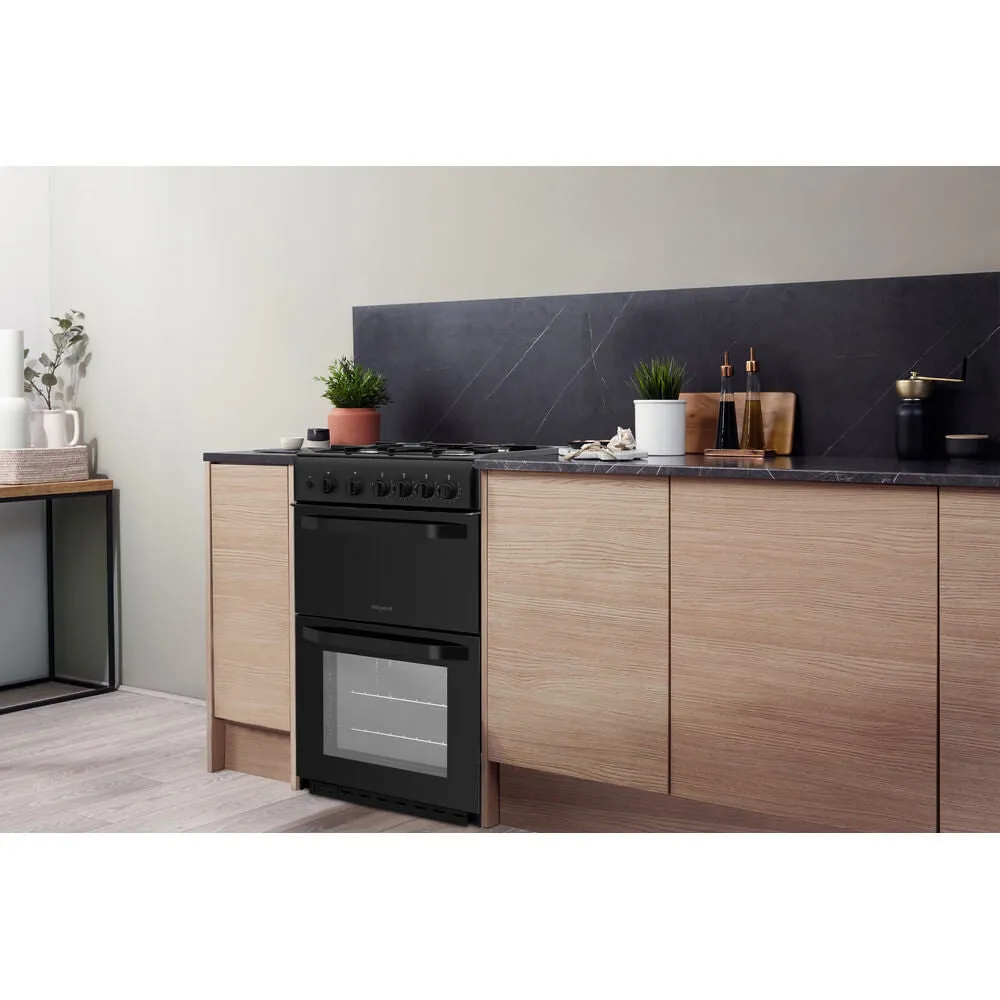 Hotpoint HD5G00KCB Freestanding Gas Cooker - Black
