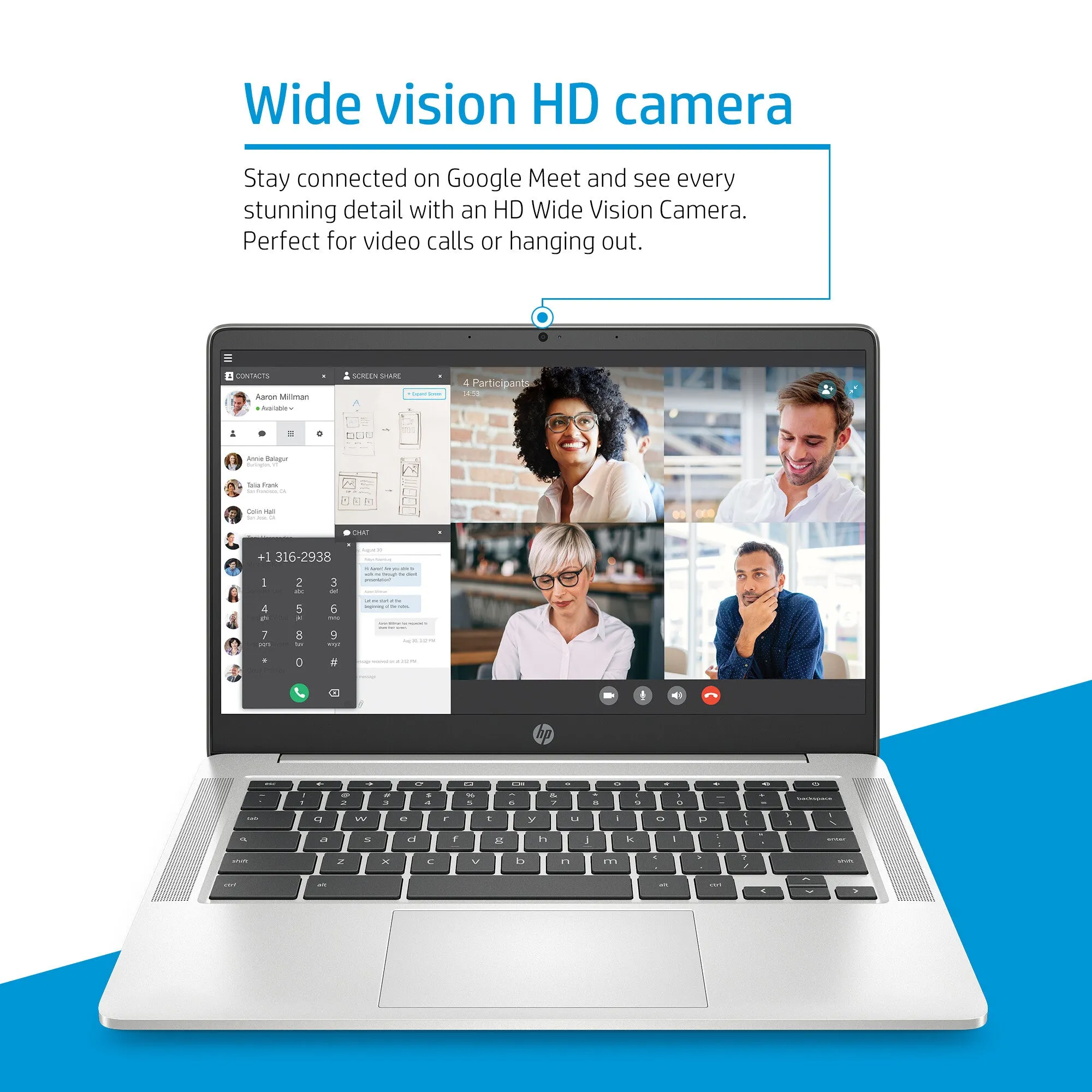HP 14a-nd0002na 14" Chromebook - AMD 3015Ce, 4GB RAM, 64GB eMMC, ChromeOS, Silver