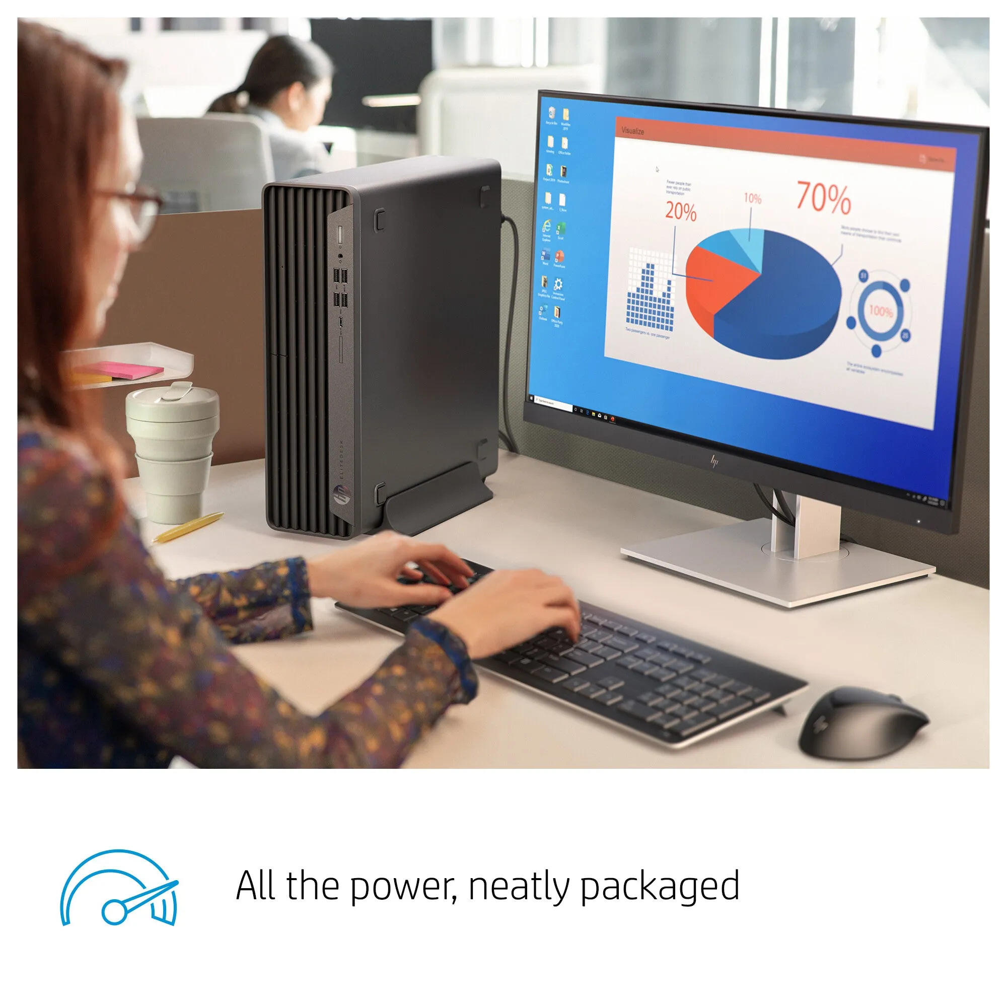 HP EliteDesk 800 G6 Intel Core i5 i5-10500 8 GB DDR4-SDRAM 256 GB SSD Windows 10 Pro SFF PC Black