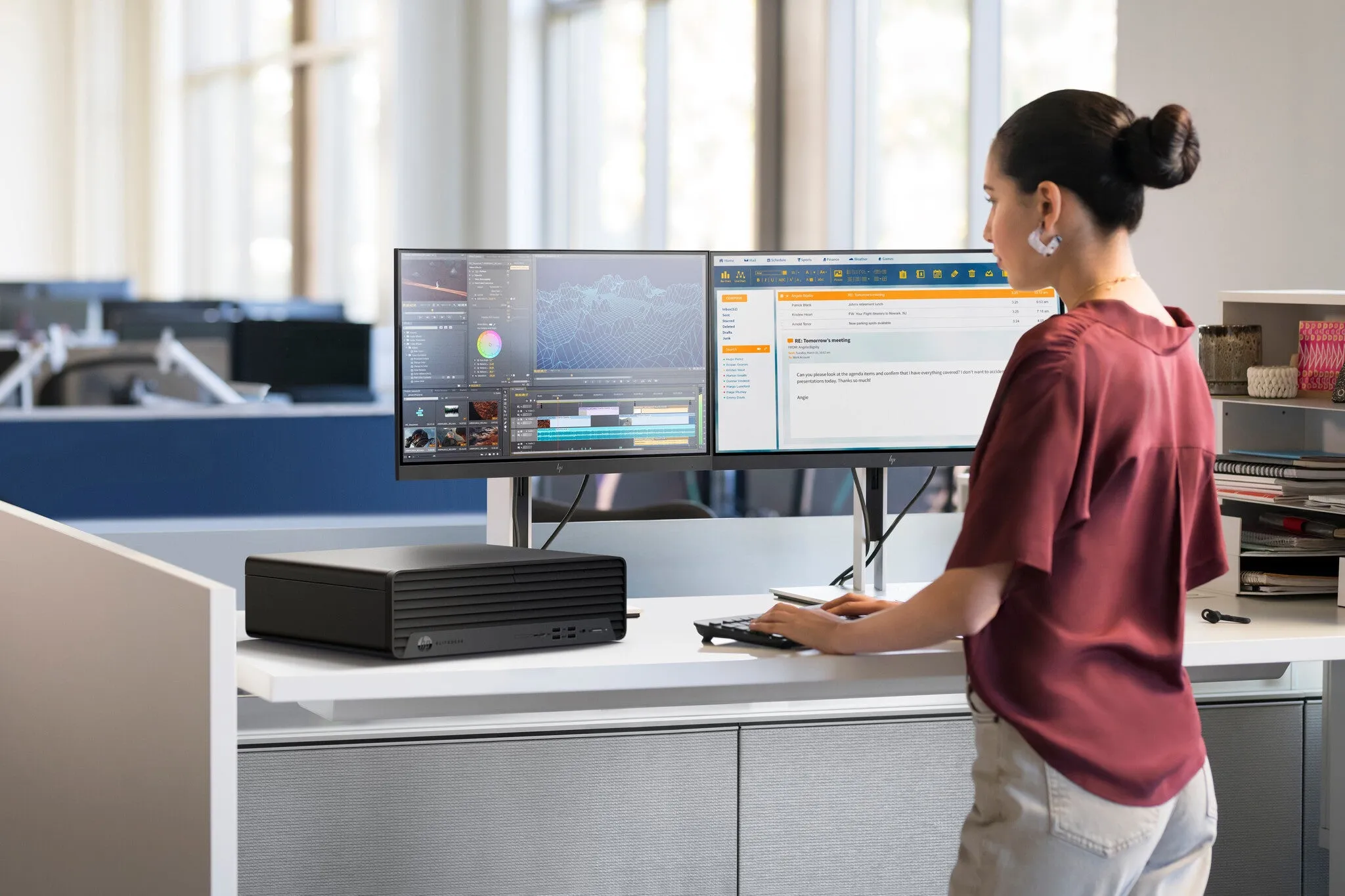 HP EliteDesk 800 G6 Intel Core i5 i5-10500 8 GB DDR4-SDRAM 256 GB SSD Windows 10 Pro SFF PC Black