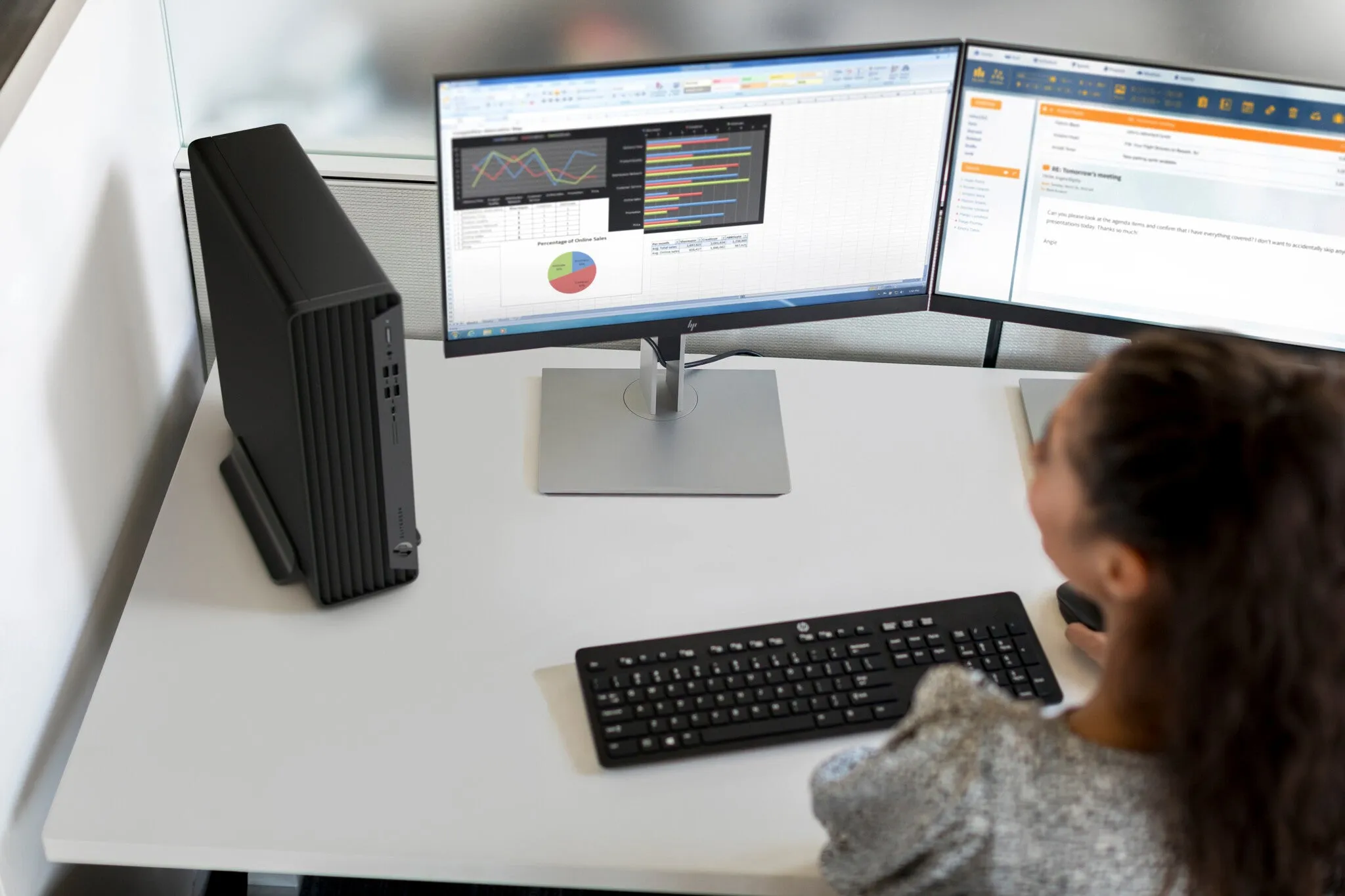 HP EliteDesk 800 G6 Intel Core i5 i5-10500 8 GB DDR4-SDRAM 256 GB SSD Windows 10 Pro SFF PC Black