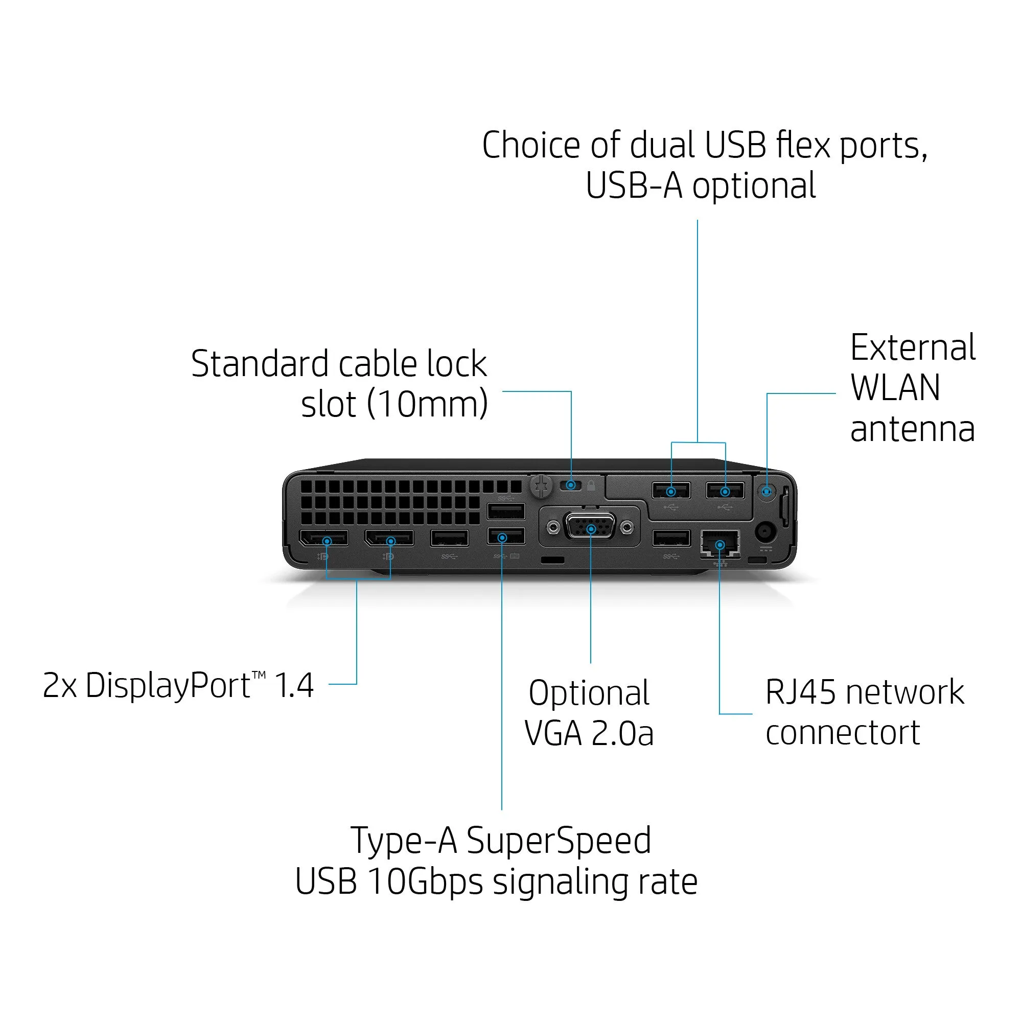 HP EliteDesk 800 G6 Intel Core i7 i7-10700T 16 GB DDR4-SDRAM 512 GB SSD Windows 11 Pro Mini PC Black