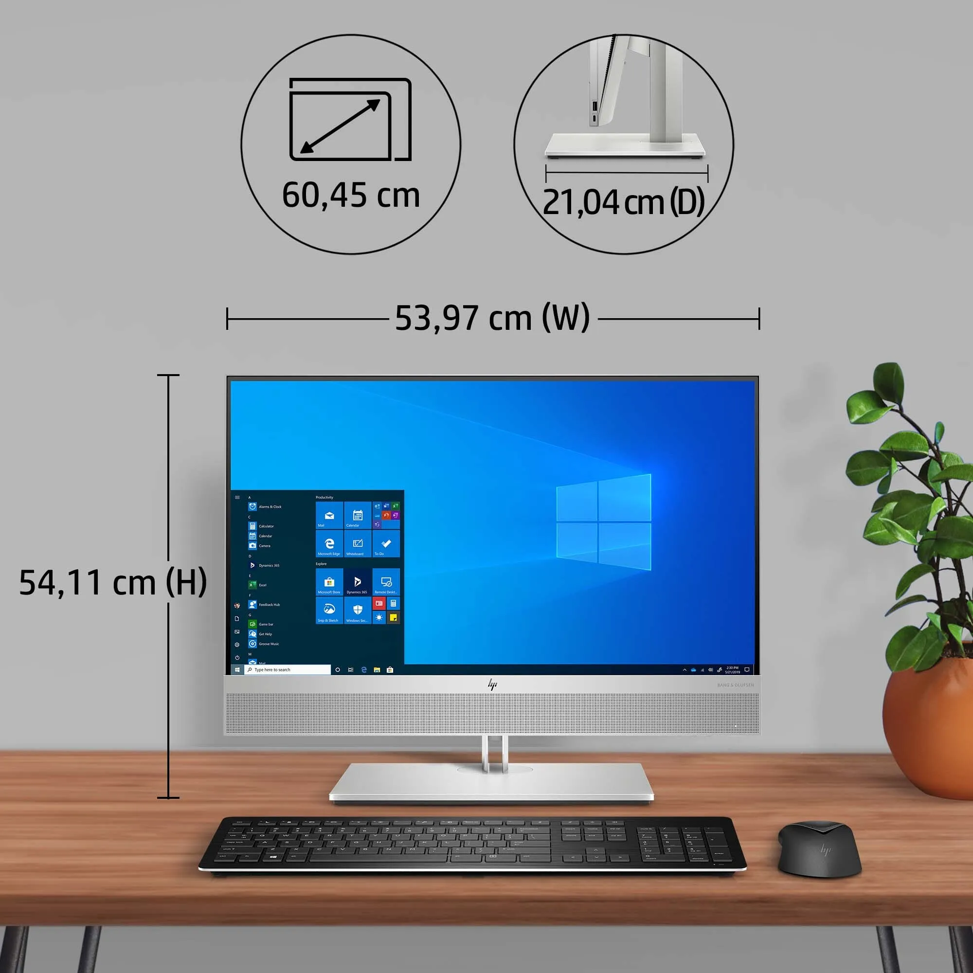 HP EliteOne 800 G6 Intel Core i5 i5-10500 60.5 cm (23.8") 1920 x 1080 pixels All-in-One PC 8 GB DDR4-SDRAM 256 GB SSD Windows 11 Pro Wi-Fi 6 (802.11ax) Silver