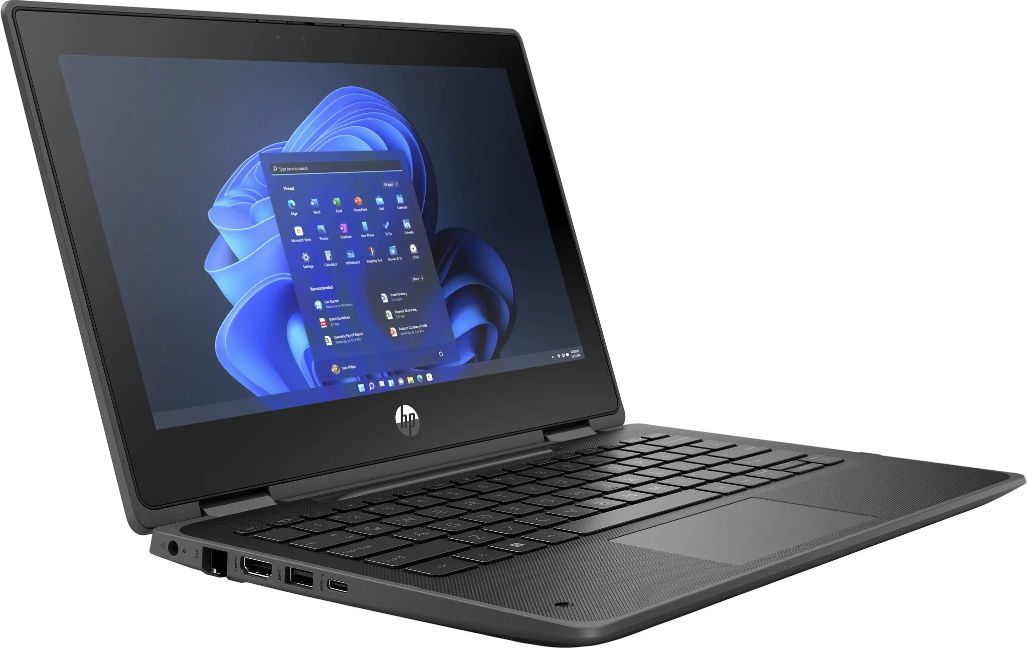 HP Pro x360 Fortis 11 G9 11.6" 2-in-1 Laptop - Intel Celeron N5100, 4GB RAM, 128GB SSD, Touchscreen, Windows 11 Pro, Black