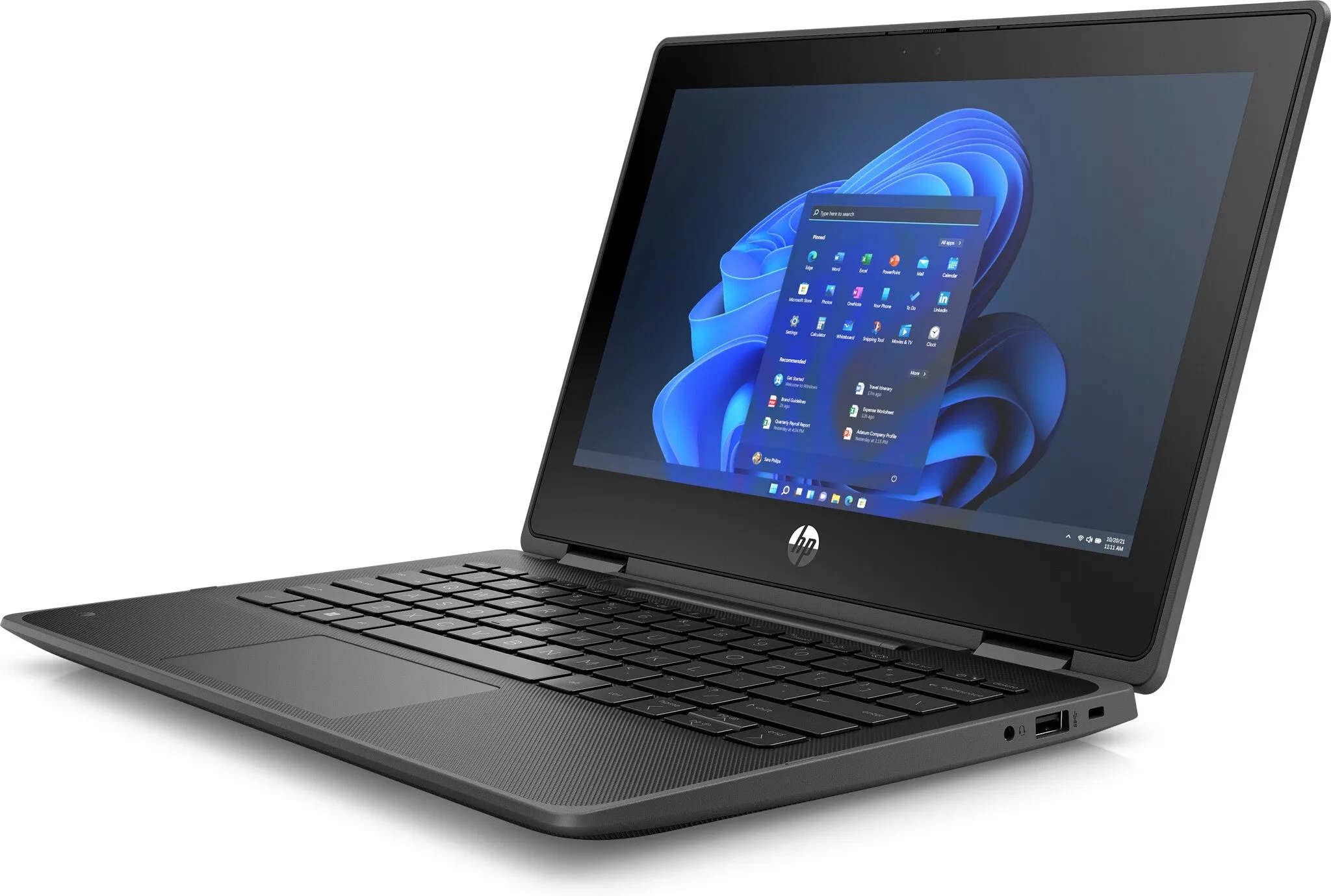 HP Pro x360 Fortis 11 G9 11.6" 2-in-1 Laptop - Intel Celeron N5100, 4GB RAM, 128GB SSD, Touchscreen, Windows 11 Pro, Black