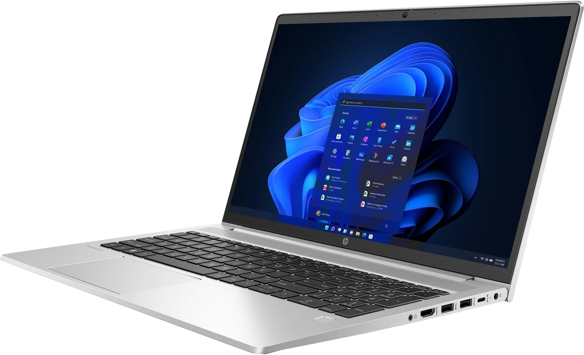 HP ProBook 455 G9 15.6" Laptop - AMD Ryzen 3 5425U, 8GB RAM, 256GB SSD, Windows 11 Pro, Silver