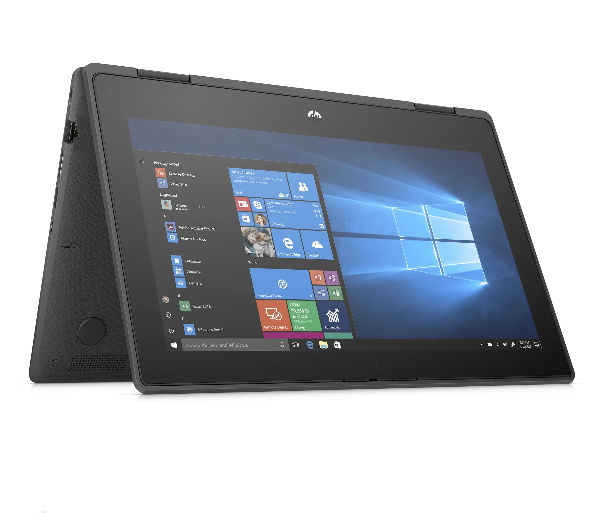 HP ProBook x360 11 G5 11.6" 2-in-1 Laptop - Intel Celeron N4120, 4GB RAM, 128GB SSD, Touchscreen, Windows 10 Pro, Grey