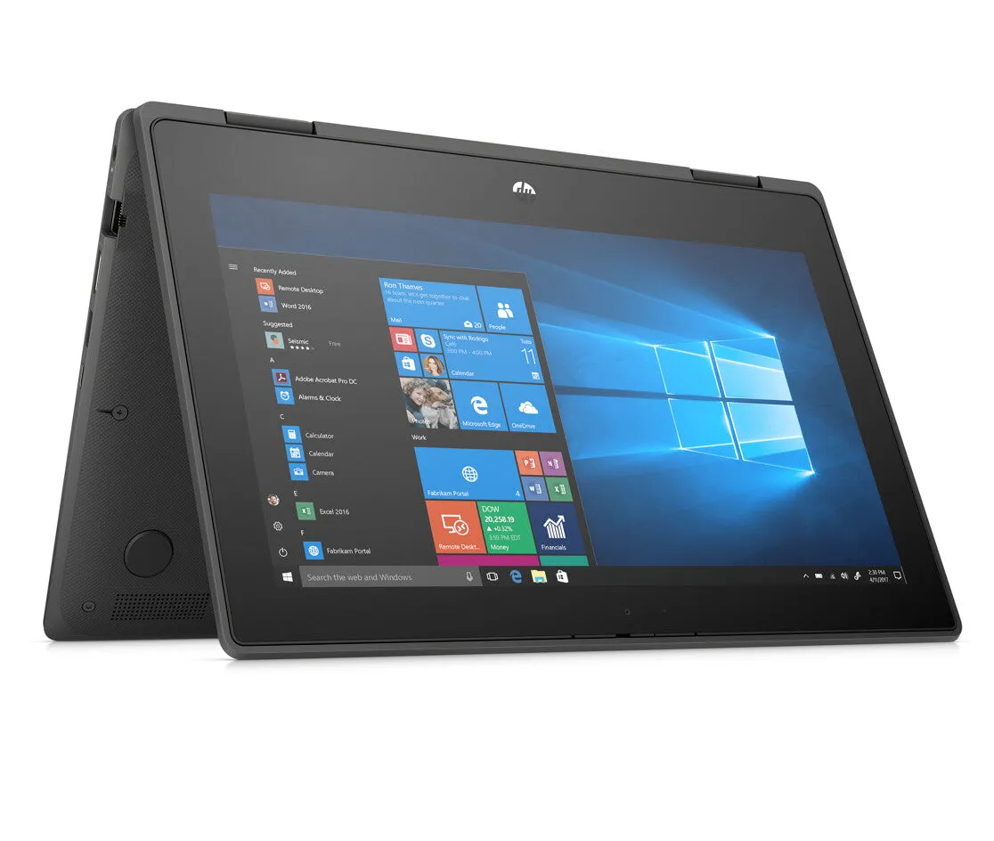 HP ProBook x360 11 G5 11.6" 2-in-1 Laptop - Intel Celeron N4120, 4GB RAM, 128GB SSD, Touchscreen, Windows 10 Pro, Grey