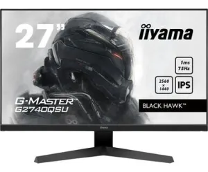 iiyama G-MASTER Black Hawk G2740QSU-B1 27" Wide Quad HD Gaming Monitor - 75Hz, 1ms, IPS, AMD FreeSync, Speakers, Black