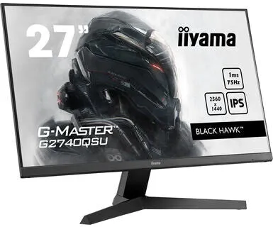 iiyama G-MASTER Black Hawk G2740QSU-B1 27" Wide Quad HD Gaming Monitor - 75Hz, 1ms, IPS, AMD FreeSync, Speakers, Black