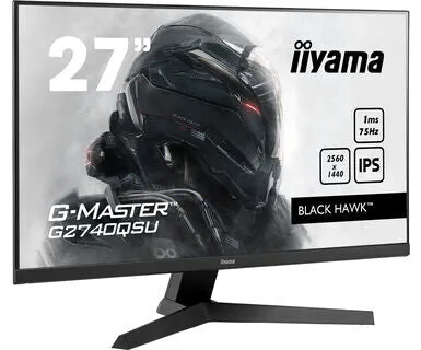 iiyama G-MASTER Black Hawk G2740QSU-B1 27" Wide Quad HD Gaming Monitor - 75Hz, 1ms, IPS, AMD FreeSync, Speakers, Black