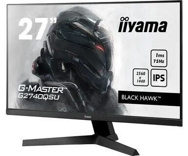 iiyama G-MASTER Black Hawk G2740QSU-B1 27" Wide Quad HD Gaming Monitor - 75Hz, 1ms, IPS, AMD FreeSync, Speakers, Black