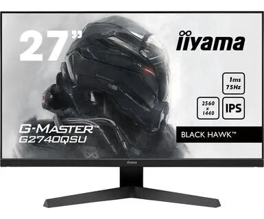iiyama G-MASTER Black Hawk G2740QSU-B1 27" Wide Quad HD Gaming Monitor - 75Hz, 1ms, IPS, AMD FreeSync, Speakers, Black