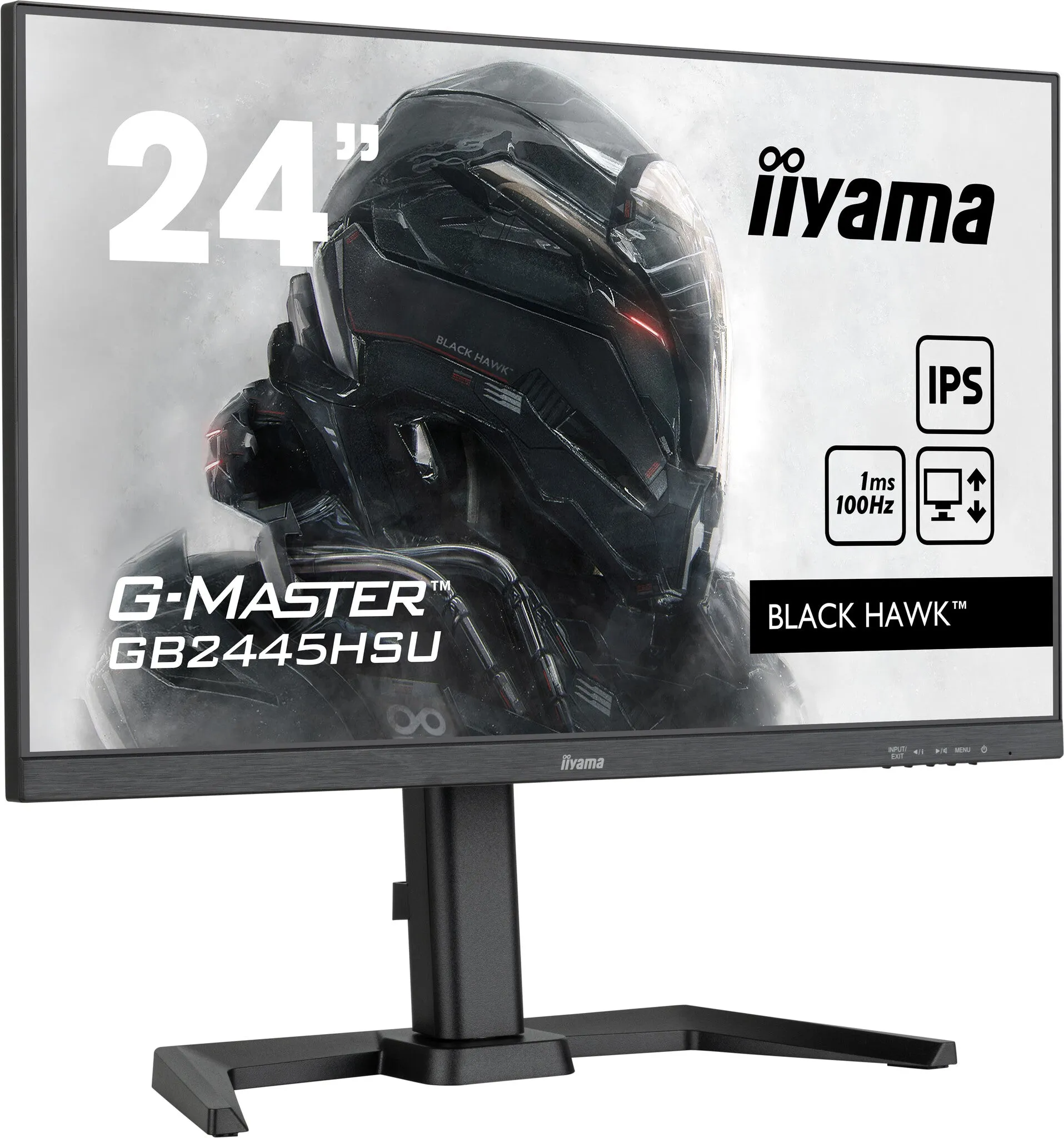 iiyama G-MASTER GB2445HSU-B1 24" Full HD Gaming Monitor - 100Hz, 1ms, IPS, AMD FreeSync, Height Adjustable, Speakers, Black