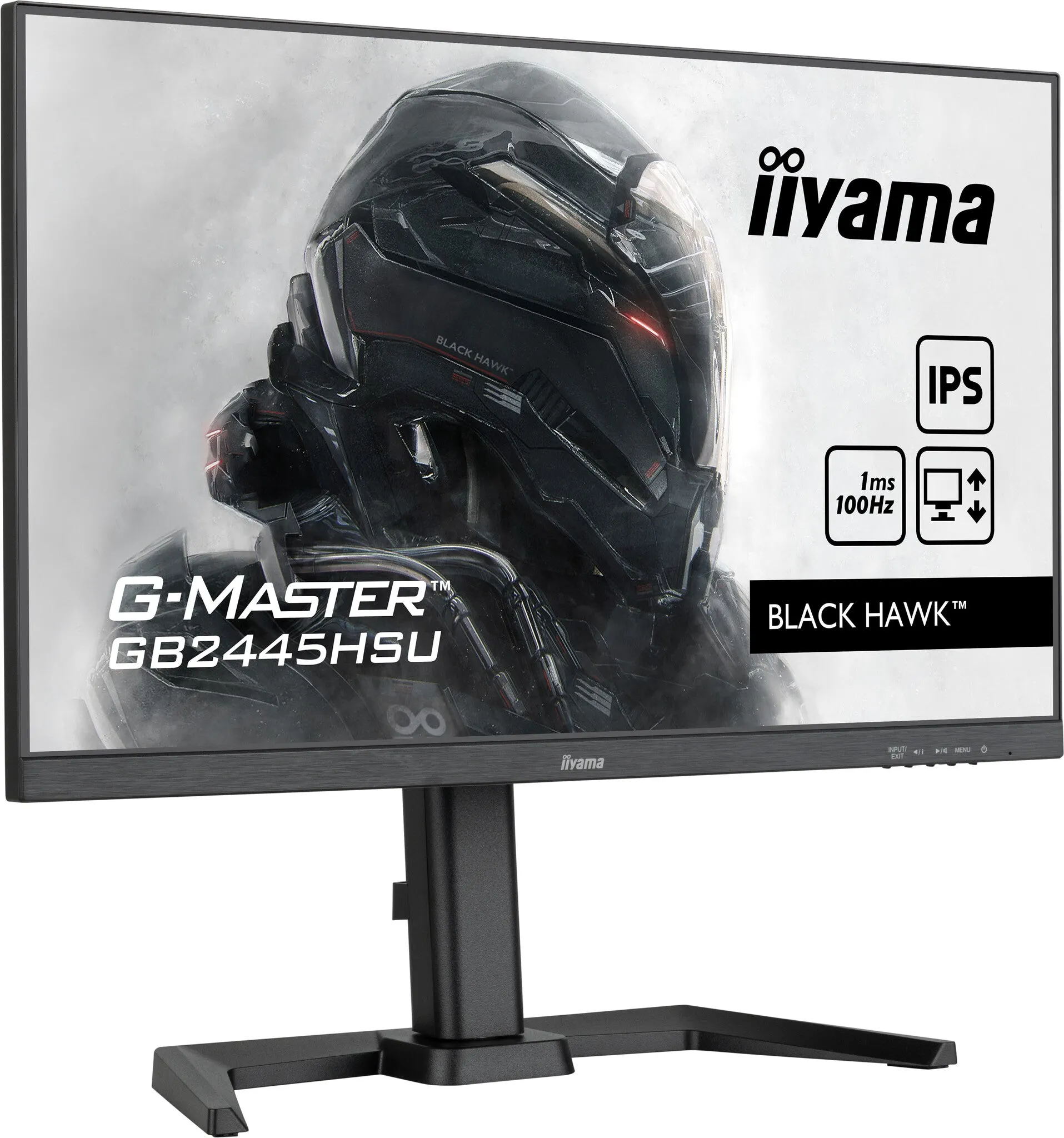 iiyama G-MASTER GB2445HSU-B1 24" Full HD Gaming Monitor - 100Hz, 1ms, IPS, AMD FreeSync, Height Adjustable, Speakers, Black