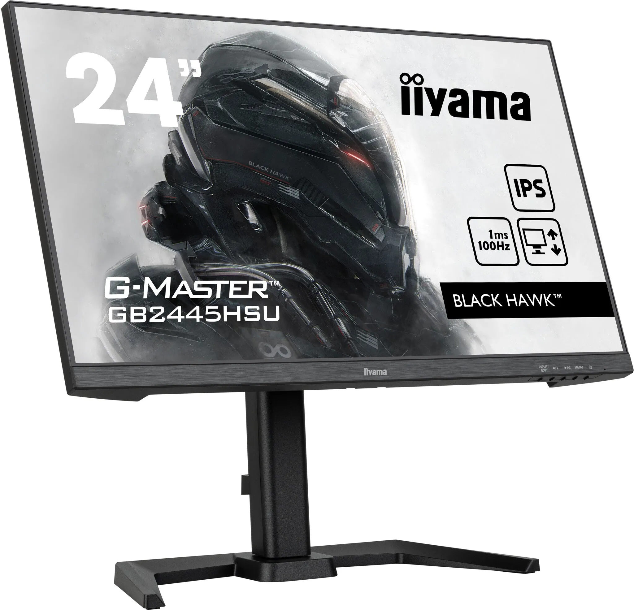 iiyama G-MASTER GB2445HSU-B1 24" Full HD Gaming Monitor - 100Hz, 1ms, IPS, AMD FreeSync, Height Adjustable, Speakers, Black