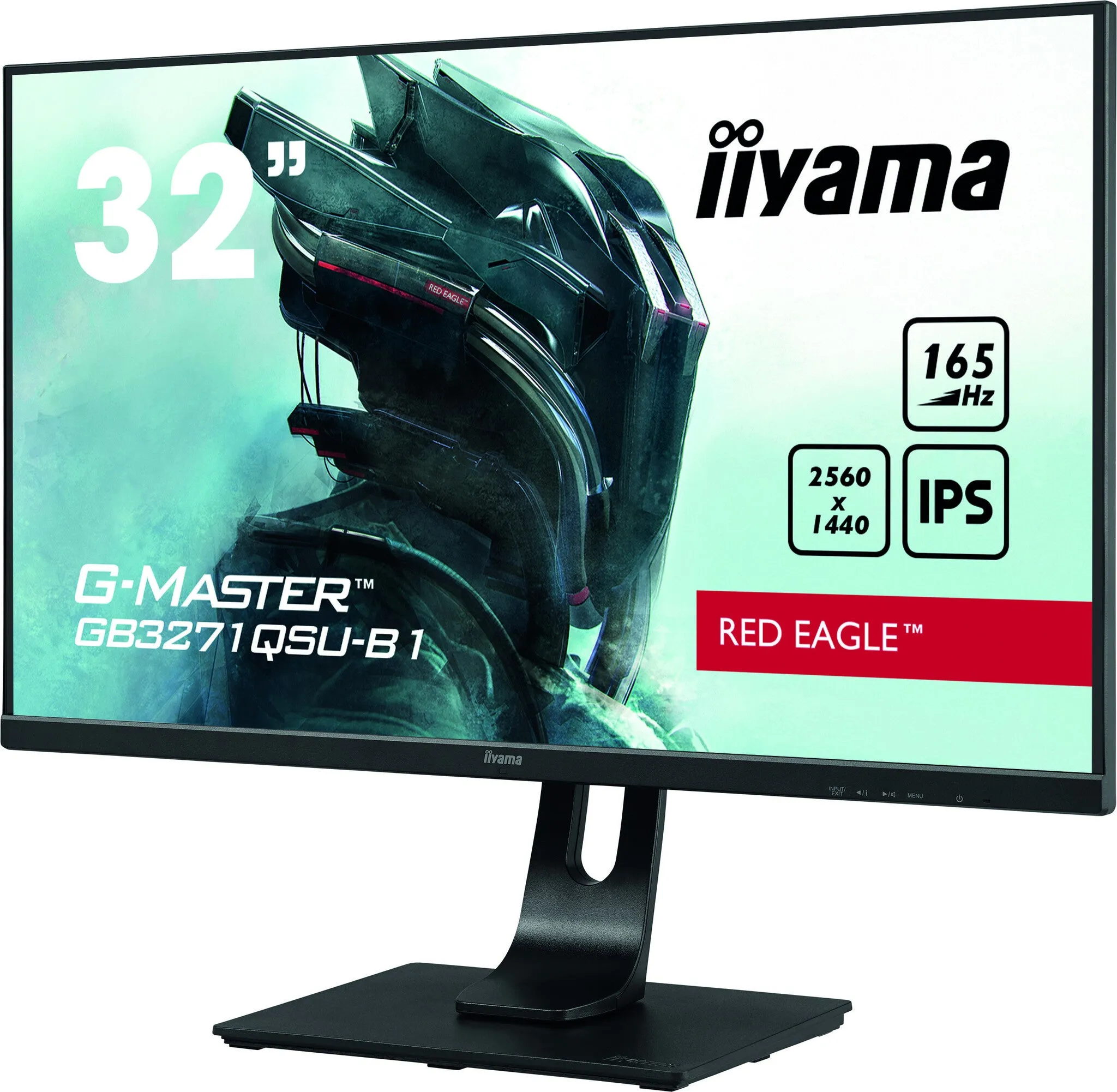 iiyama G-MASTER GB3271QSU-B1 31.5" Wide Quad HD Gaming Monitor - 165Hz, 1ms, IPS, AMD FreeSync Premium, Height Adjustable, Speakers, Black