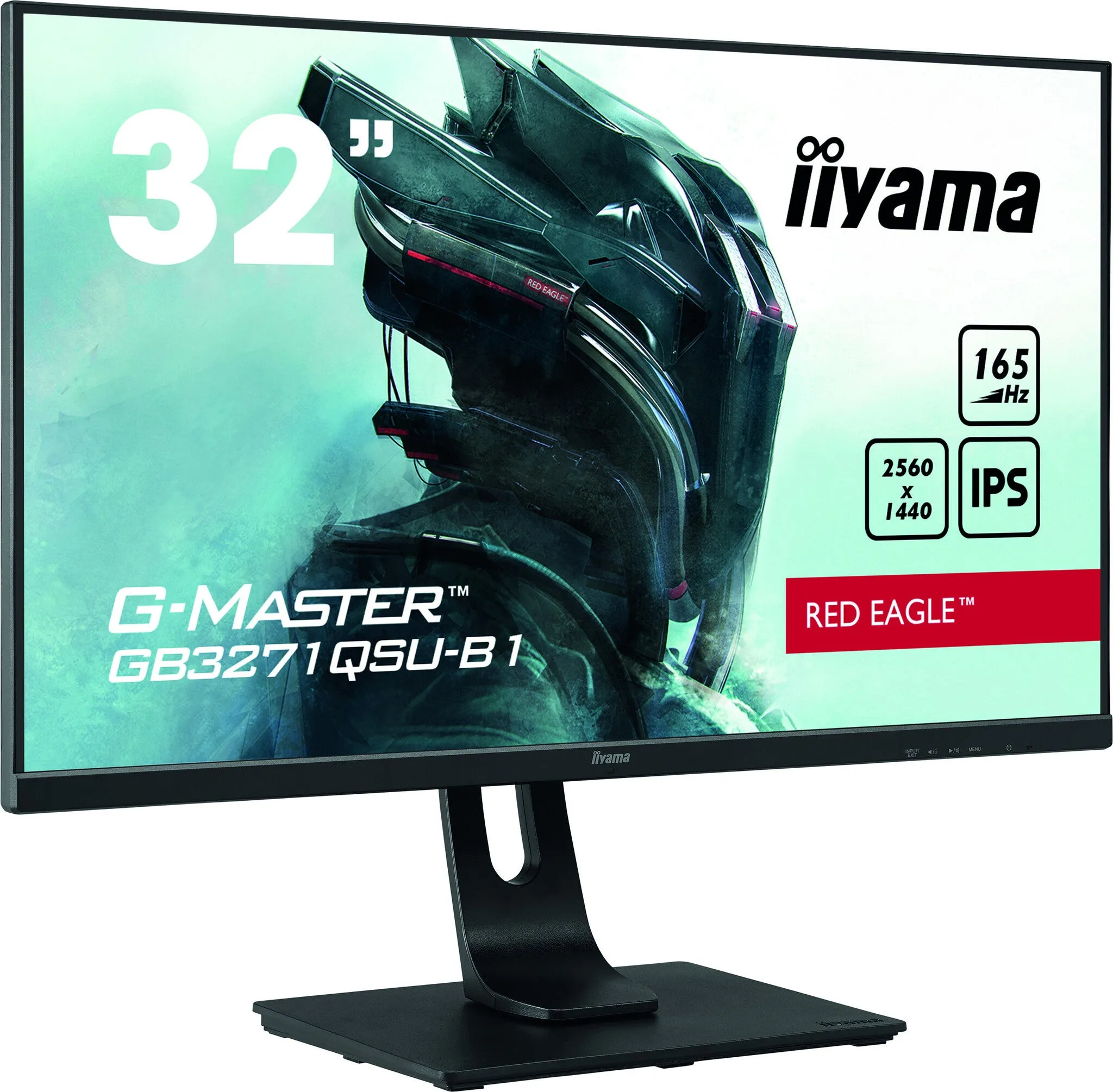 iiyama G-MASTER GB3271QSU-B1 31.5" Wide Quad HD Gaming Monitor - 165Hz, 1ms, IPS, AMD FreeSync Premium, Height Adjustable, Speakers, Black