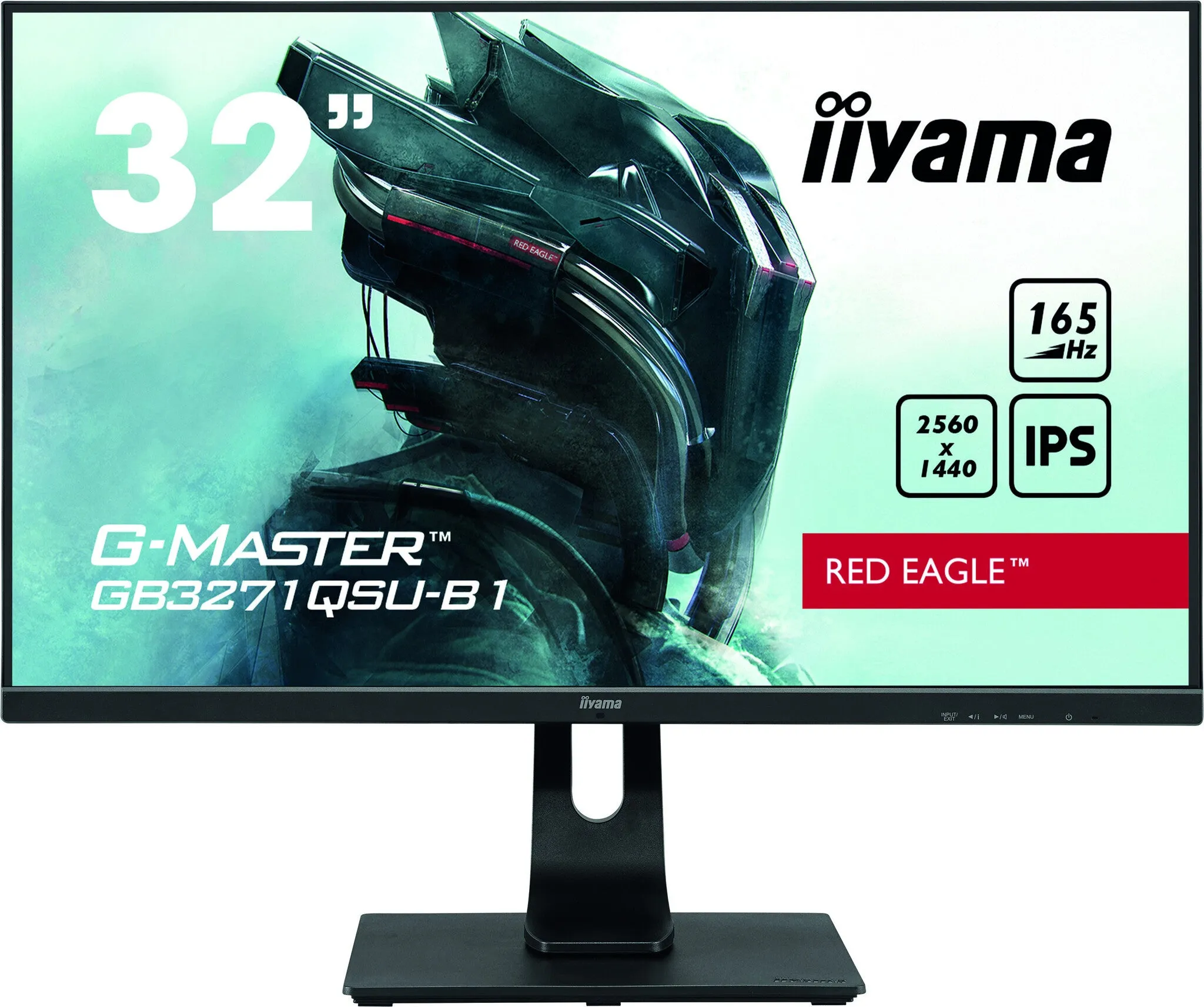iiyama G-MASTER GB3271QSU-B1 31.5" Wide Quad HD Gaming Monitor - 165Hz, 1ms, IPS, AMD FreeSync Premium, Height Adjustable, Speakers, Black