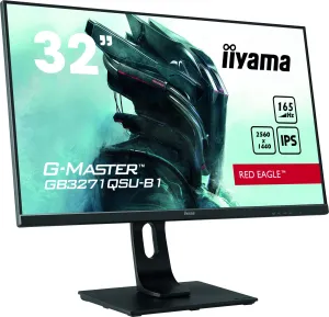 iiyama G-MASTER GB3271QSU-B1 31.5" Wide Quad HD Gaming Monitor - 165Hz, 1ms, IPS, AMD FreeSync Premium, Height Adjustable, Speakers, Black