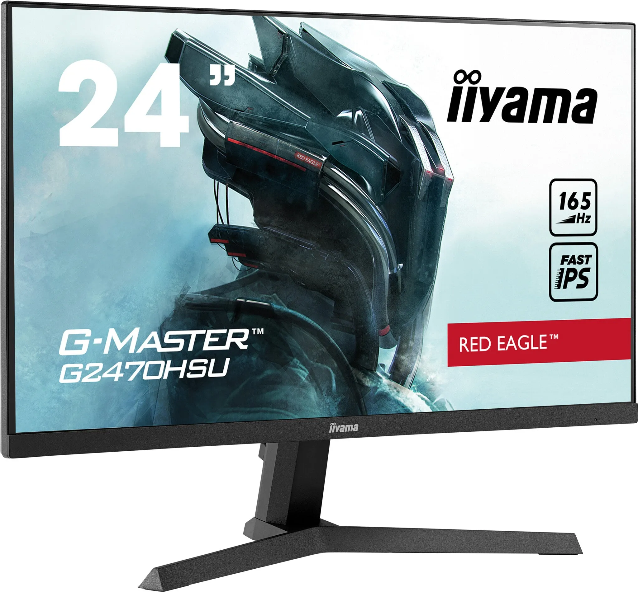 iiyama G-MASTER Red Eagle G2470HSU-B1 23.8" Full HD Gaming Monitor - 165Hz, 0.8ms, IPS, AMD FreeSync Premium, Speakers, Black