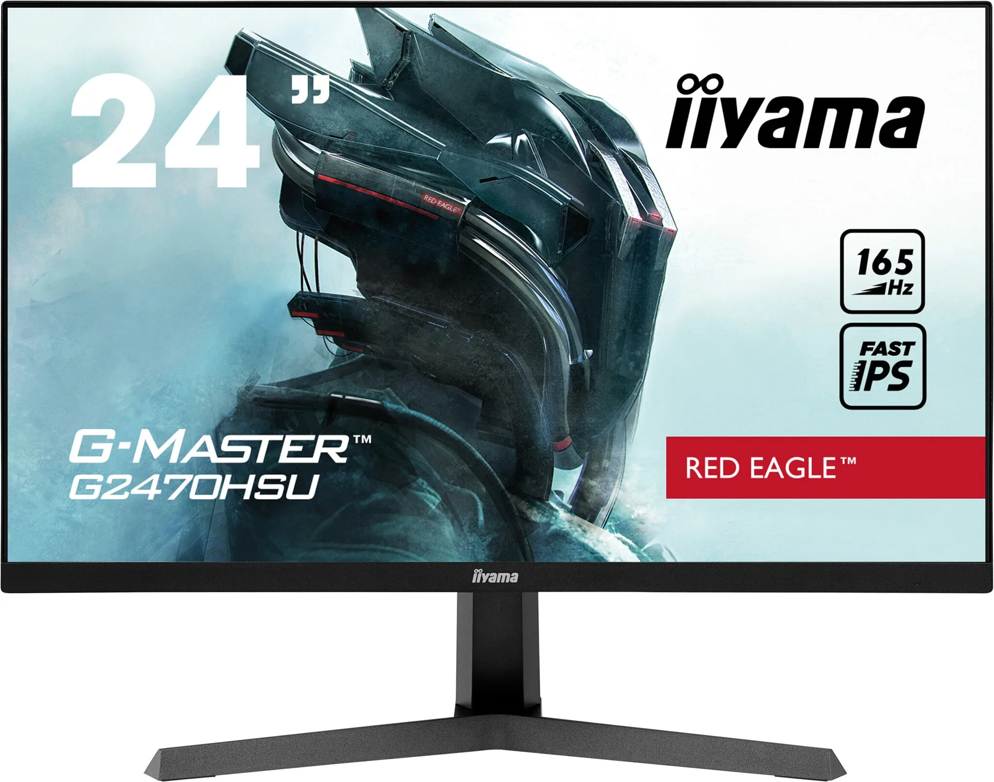iiyama G-MASTER Red Eagle G2470HSU-B1 23.8" Full HD Gaming Monitor - 165Hz, 0.8ms, IPS, AMD FreeSync Premium, Speakers, Black