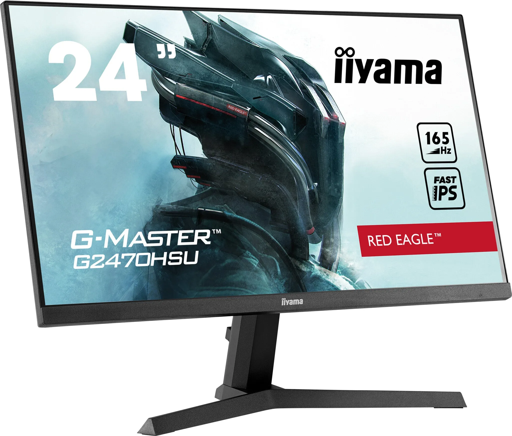 iiyama G-MASTER Red Eagle G2470HSU-B1 23.8" Full HD Gaming Monitor - 165Hz, 0.8ms, IPS, AMD FreeSync Premium, Speakers, Black