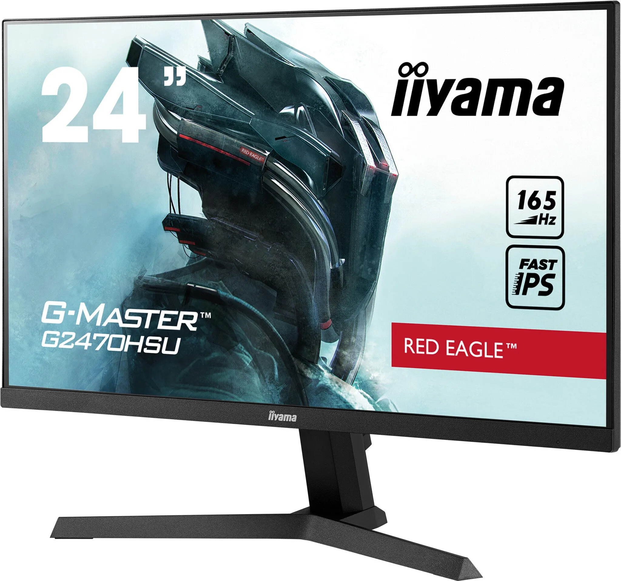 iiyama G-MASTER Red Eagle G2470HSU-B1 23.8" Full HD Gaming Monitor - 165Hz, 0.8ms, IPS, AMD FreeSync Premium, Speakers, Black