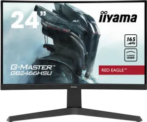 iiyama G-MASTER Red Eagle GB2466HSU-B1 23.6" Full HD Curved Gaming Monitor - 165Hz, 1ms, VA, AMD FreeSync, Height Adjustable, Speakers, Black