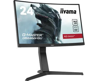 iiyama G-MASTER Red Eagle GB2466HSU-B1 23.6" Full HD Curved Gaming Monitor - 165Hz, 1ms, VA, AMD FreeSync, Height Adjustable, Speakers, Black
