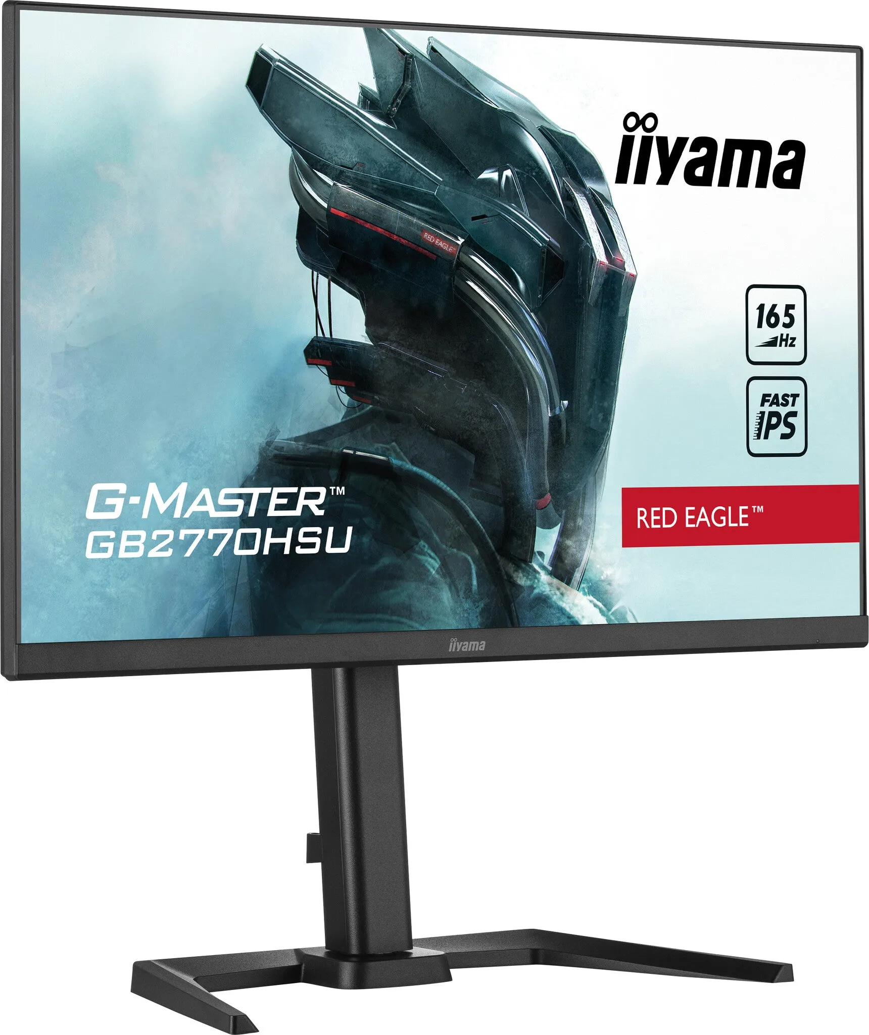 iiyama G-MASTER Red Eagle GB2770HSU-B5 27" Full HD Gaming Monitor - 165Hz, 0.8ms, Fast IPS, AMD FreeSync Premium, Height Adjustable, Speakers, Black