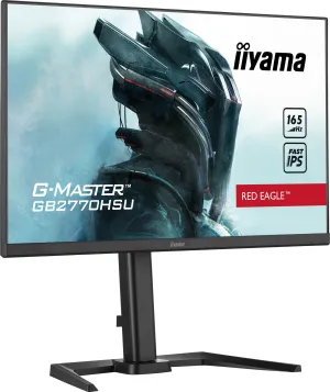 iiyama G-MASTER Red Eagle GB2770HSU-B5 27" Full HD Gaming Monitor - 165Hz, 0.8ms, Fast IPS, AMD FreeSync Premium, Height Adjustable, Speakers, Black