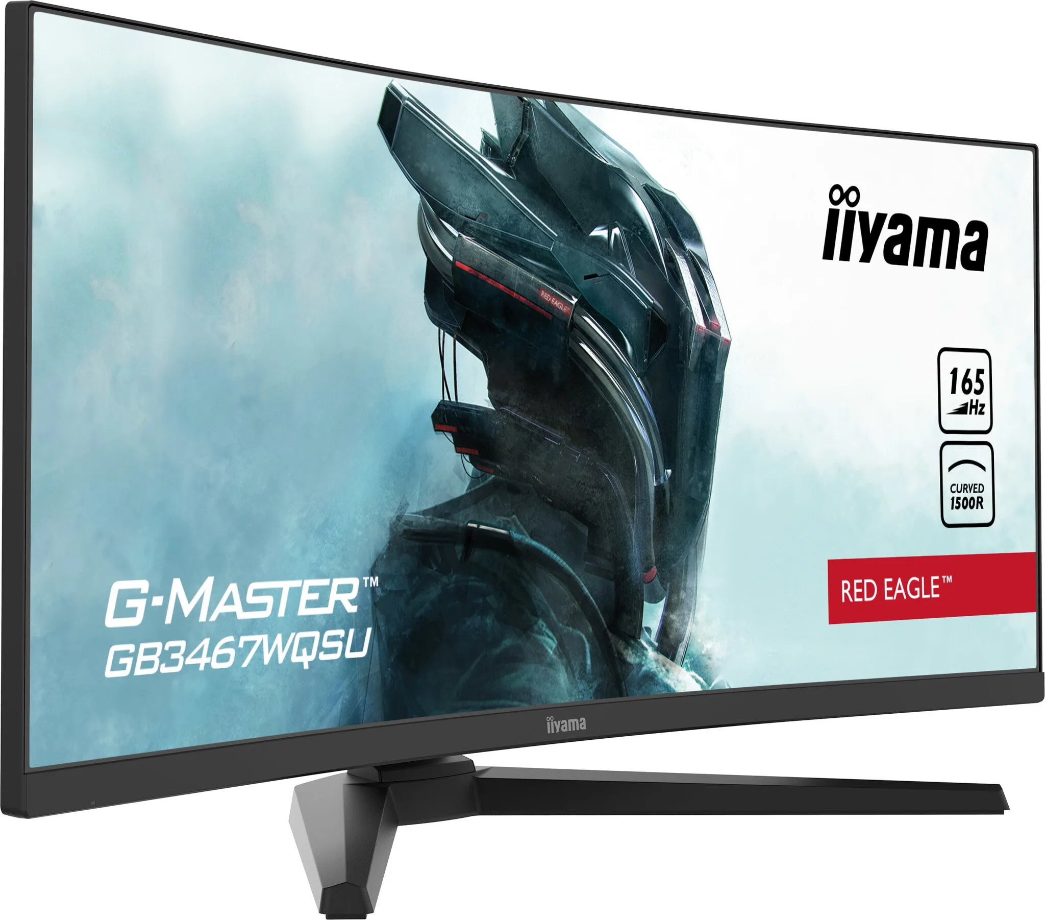 iiyama G-MASTER Red Eagle GB3467WQSU-B1 34" UltraWide Quad HD Curved Gaming Monitor - 165Hz, 0.4ms, VA, Height Adjustable, Speakers, Black