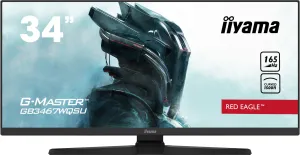 iiyama G-MASTER Red Eagle GB3467WQSU-B1 34" UltraWide Quad HD Curved Gaming Monitor - 165Hz, 0.4ms, VA, Height Adjustable, Speakers, Black